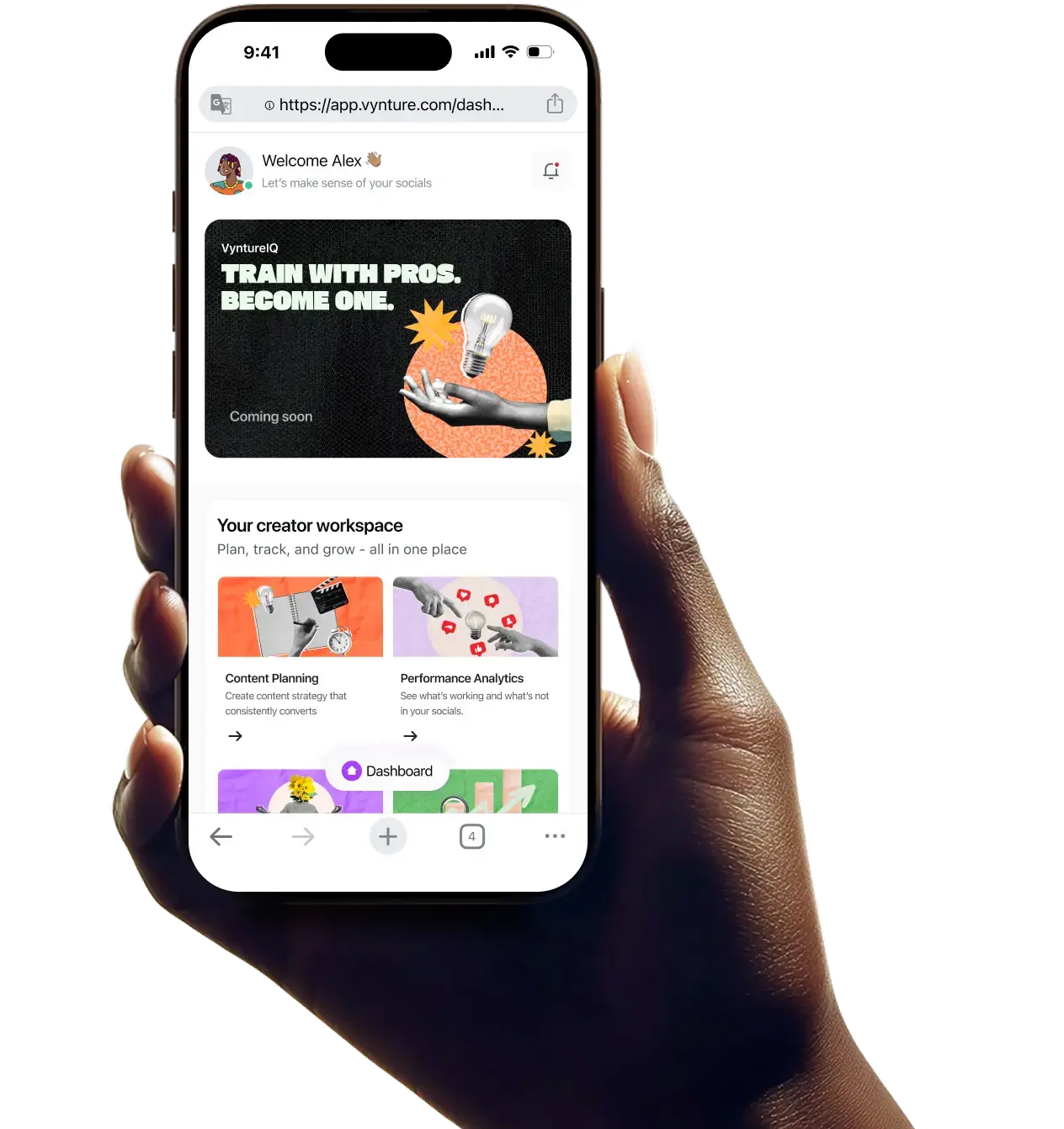 hand holding phone